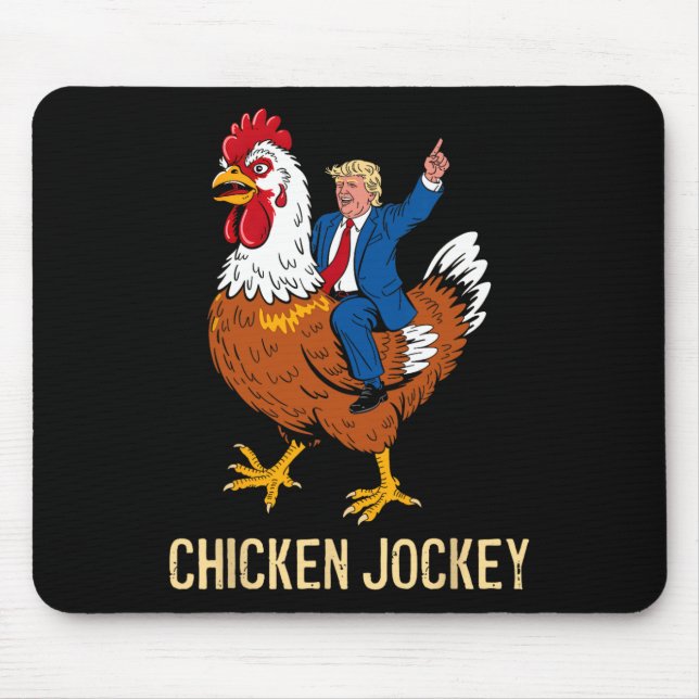 Chicken Jockey Trump Funny Meme 9  Mouse Pad (Front)