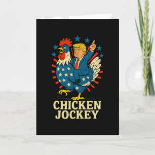 Chicken Jockey Trump Funny Meme Card