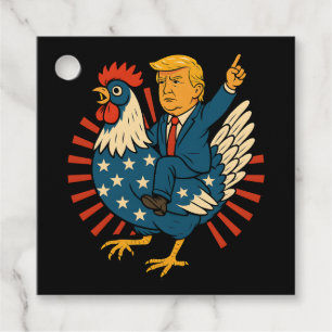 Chicken Jockey Trump Funny Meme Favour Tags
