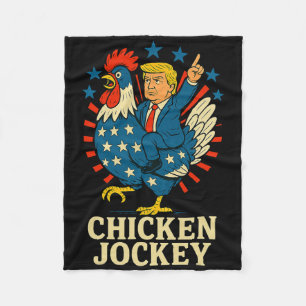 Chicken Jockey Trump Funny Meme Fleece Blanket