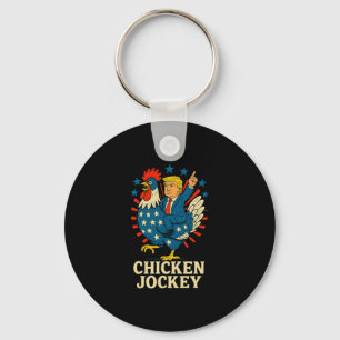 Chicken Jockey Trump Funny Meme  Keychain