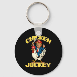 Chicken Jockey Trump Funny Meme  Keychain