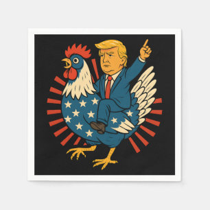Chicken Jockey Trump Funny Meme Napkin