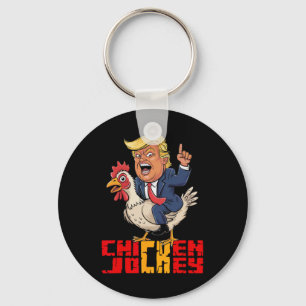 Chicken Jockey Trump Funny Political Meme  Keychain