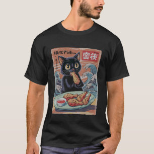 Chicken Legs Cat Kitten Japanese T-Shirt