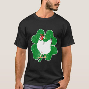 Chicken Leprechaun Irish Shamrockin St Patrick Day T-Shirt