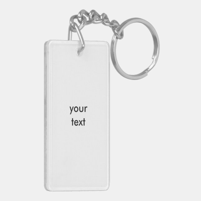 Chicken lifting weights keychain (Back Left)