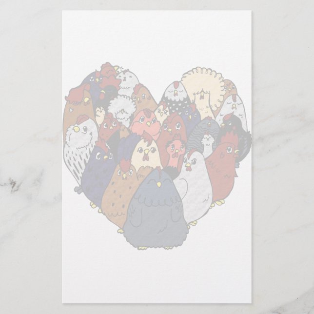 Chicken Love Stationery (Front)