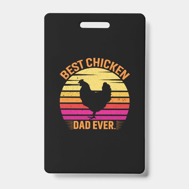 Chicken Lover | Best Chicken Dad Ever Badge (Front)