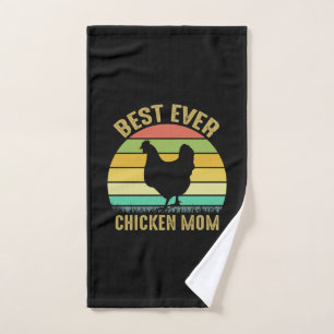 Chicken Lover Best Ever Chicken Mom Hand Towel