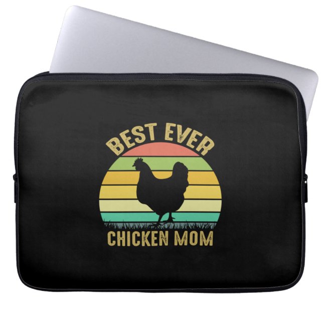 Chicken Lover | Best Ever Chicken Mom Laptop Sleeve (Front)