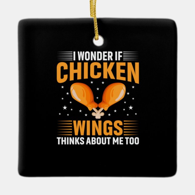 Chicken Lover | Chicken Wing Ceramic Ornament (Front)