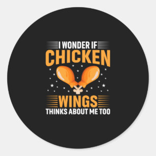 Chicken Lover   Chicken Wing Classic Round Sticker