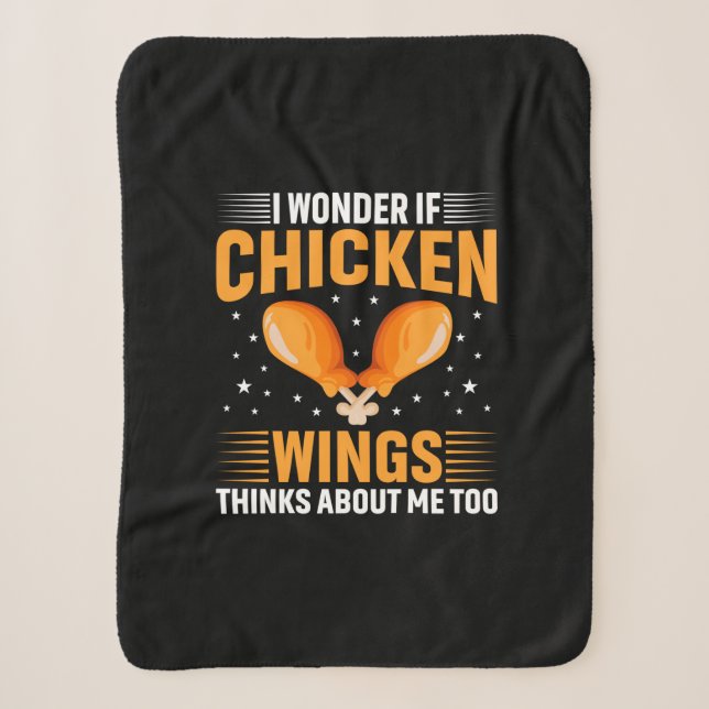 Chicken Lover | Chicken Wing Sherpa Blanket (Front)