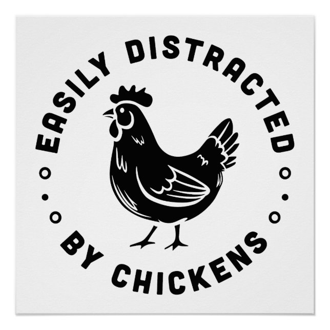 Chicken lover funny country farm life quotes poster (Front)