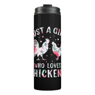 Chicken Lover Girl Who Loves Chickens Thermal Tumbler