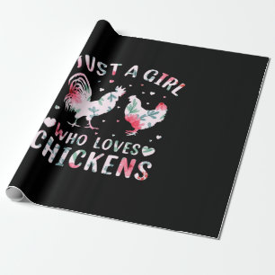 Chicken Lover Girl Who Loves Chickens Wrapping Paper