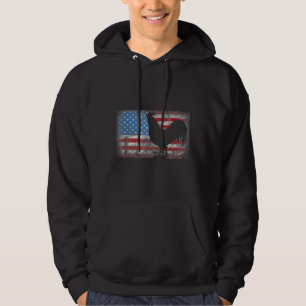 Chicken Lover Grunge American Flag Usa   Hoodie