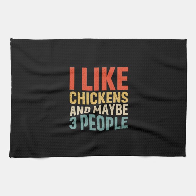 Chicken Lover | I Like Chickens Kitchen Towel (Horizontal)