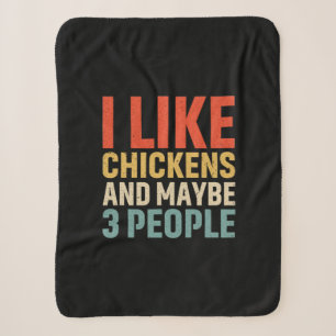 Chicken Lover I Like Chickens Sherpa Blanket