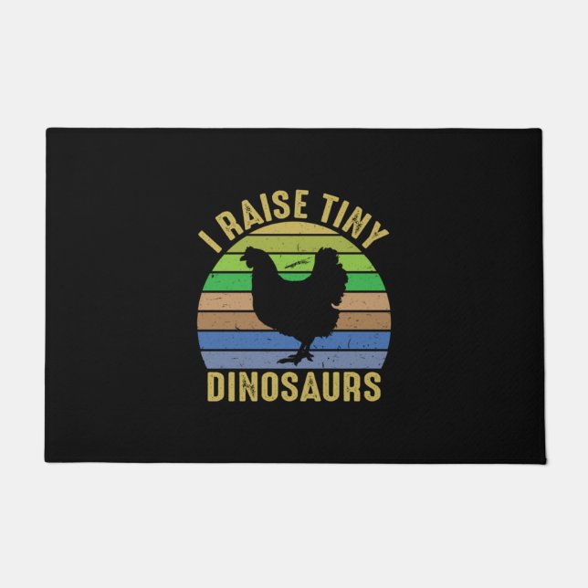 Chicken Lover | I Raise Tiny Dinosaurs Doormat (Front)