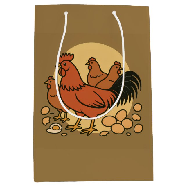 Chicken Lover Medium Gift Bag (Front)