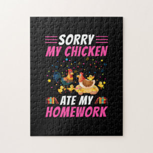 Chicken Lover   My Chicken Ate My Homework Jigsaw Puzzle