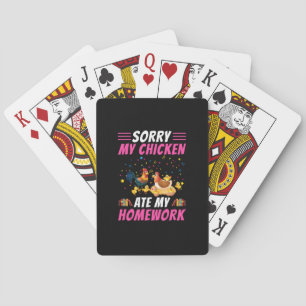 Chicken Lover My Chicken Ate My Homework Playing Cards