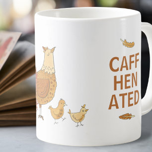 Chicken Lovers Caffeinated Funny Coffee Mug