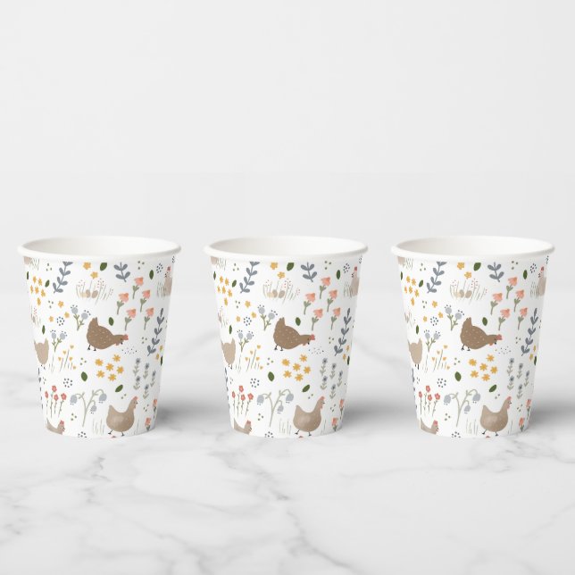 Chicken Lovers Famyard Animals Party  Paper Cups (Multi)