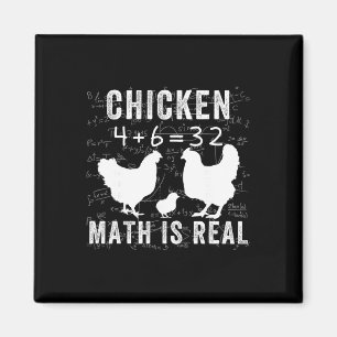 Chicken Math Is Real, Chicken Lover Funny Chicken Magnet