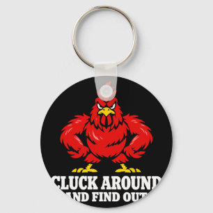 Chicken Math Too Many Chickens Ckyard Poultry Humo Keychain