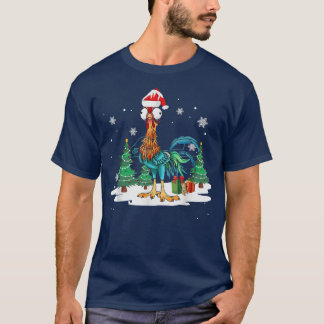 Chicken Merry Christmas Snow Christmas Tree  T-Shirt