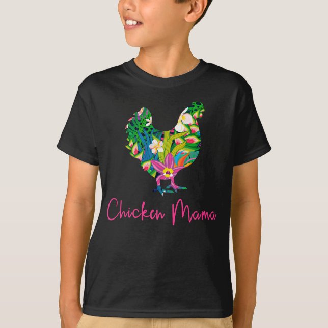 Chicken mom hen peasants farmer woman cute chicken T-Shirt (Front)
