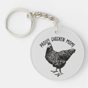 Chicken mom! keychain