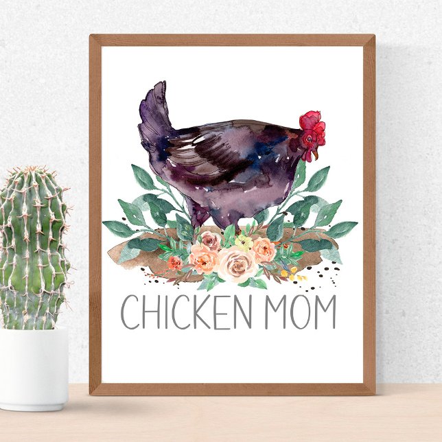 Chicken Mom Organic Farming Gardening Permaculture Poster (Creator Uploaded)