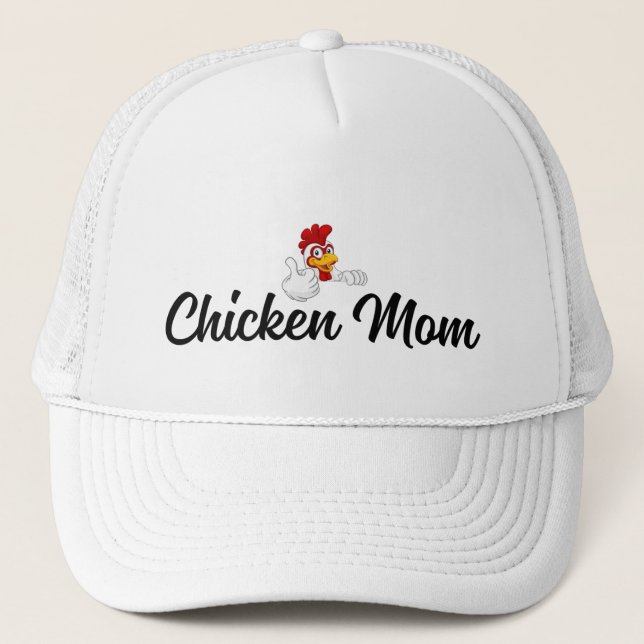 Chicken mom trucker hat (Front)