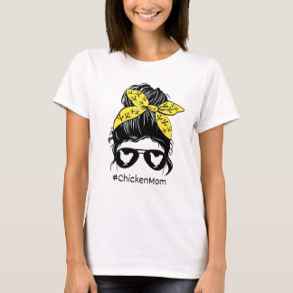 Chicken Mom With Bow T-Shirt