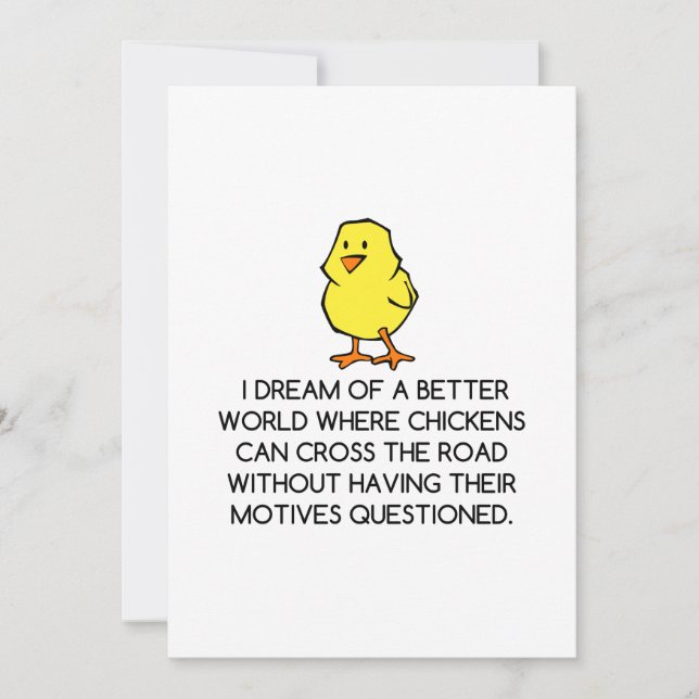 CHICKEN MOTIVES THANK YOU CARD (Front)