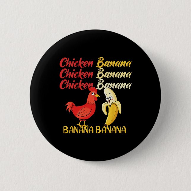 Chicken Nana Funny Meme Random Humour  2 Inch Round Button (Front)