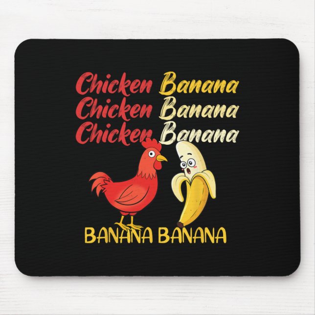 Chicken Nana Funny Meme Random Humour  Mouse Pad (Front)
