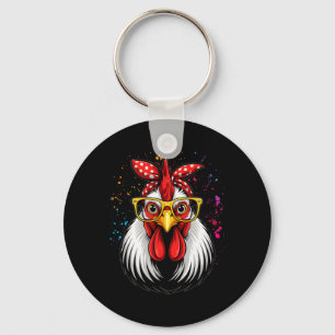 Chicken Ndana Girl - Poultry Owner Rancher Farmer Keychain