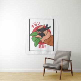 Chicken Ninja Tapestry