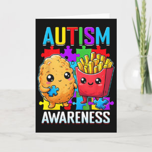 Chicken Nugget And French Fries Autism Awareness F Card