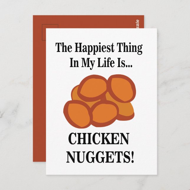 Chicken Nugget Fast Food Funny Chicken Nugget Postcard (Front/Back)