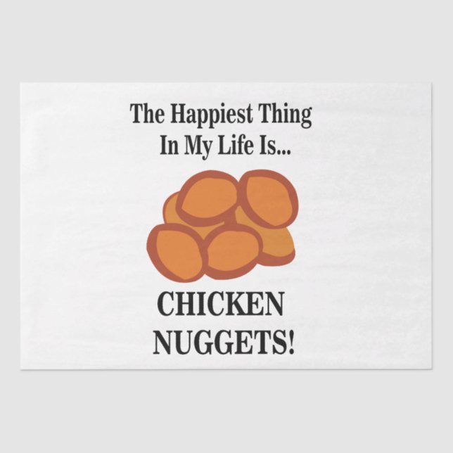 Chicken Nugget Fast Food Funny Chicken Nugget Tissue Paper (Front)