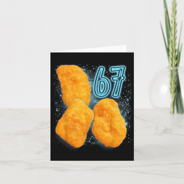 Chicken Nugget Lover 67 Meme Six Seven Fried Chick Card (Front)