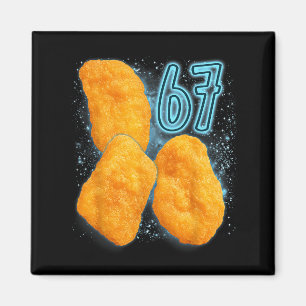 Chicken Nugget Lover 67 Meme Six Seven Fried Chick Magnet
