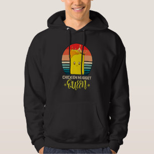 Chicken Nugget Queen Foodie Women Retro Chicken Nu Hoodie