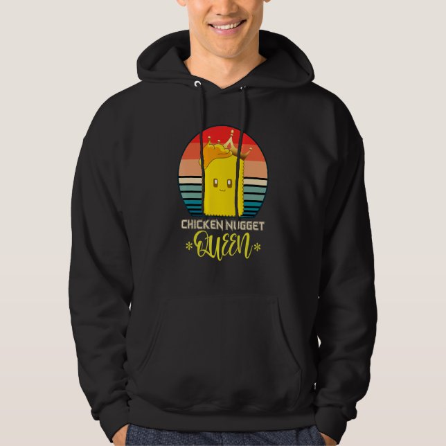 Chicken Nugget Queen Foodie Women Retro Chicken Nu Hoodie (Front)